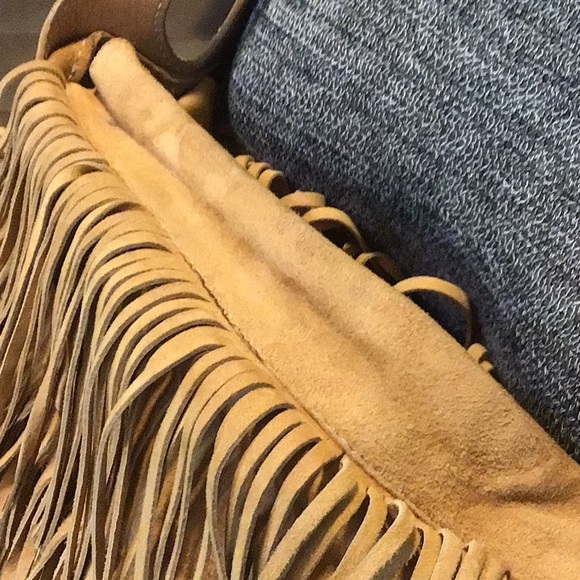 Vintage HOGAN SUEDE FRINGE-TRIMMED BAG - Picture 2 of 13